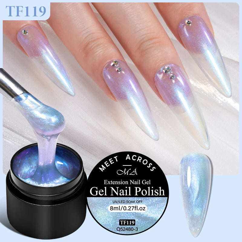 8ml Milky White Quick Extension Nail Gel Polish Soak Off UV/LED Long Lasting Building Nail Art Gel Varnish for Nails Manicure