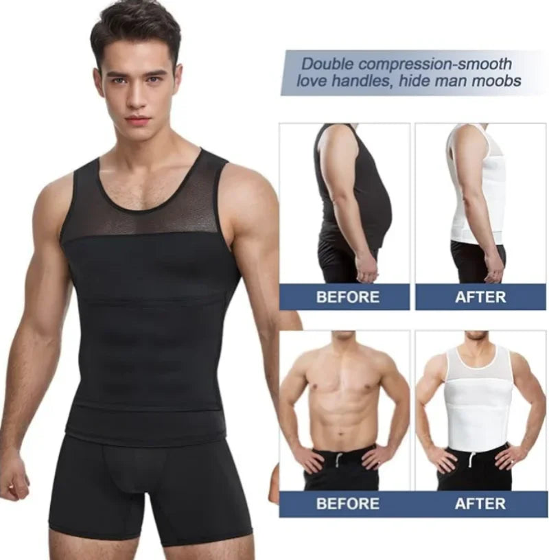 Men's Body Shaper Compression Vest Abdomen Shapewear Tummhttps://admin.shopify.com/store/3rvc1t-te/productsy Slimming Sheath Gynecomastia Shapers Corset Waist Trainer Fajas Tops